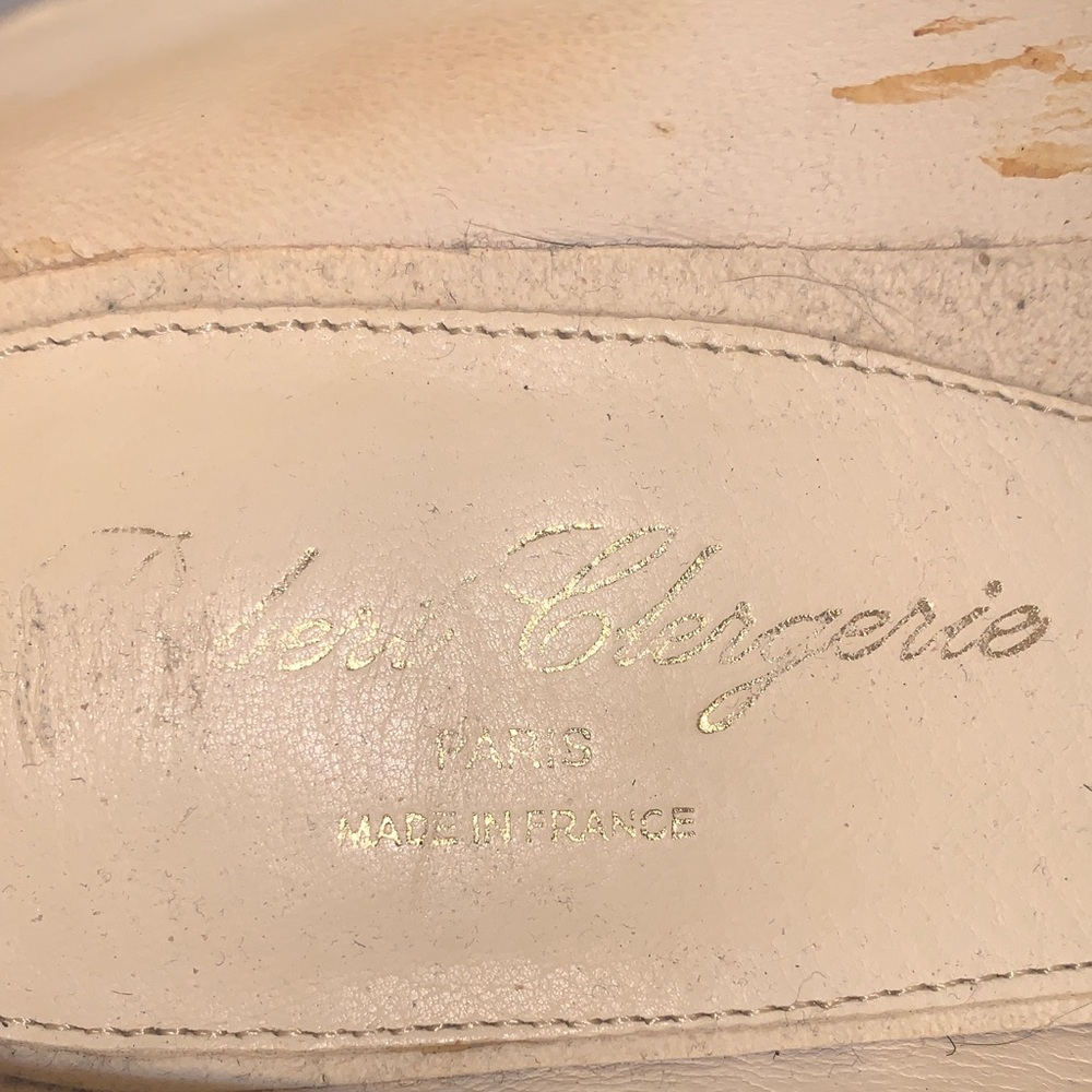 Robert Clergerie Cream and Gray Leather Loafers - Picture 3 of 8